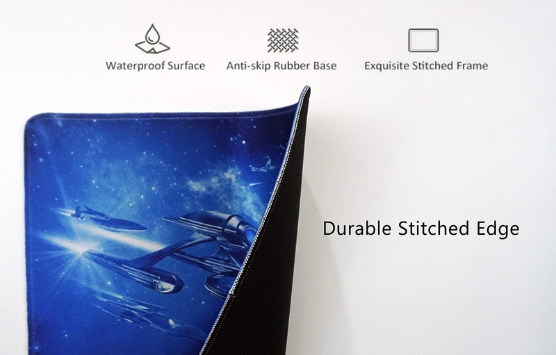 Tina Art Starfleet Spaceship Pleiades Large Mouse Pad Space 12x10 Inches Table Mat for Gaming Office Nerd Trek - Image 2
